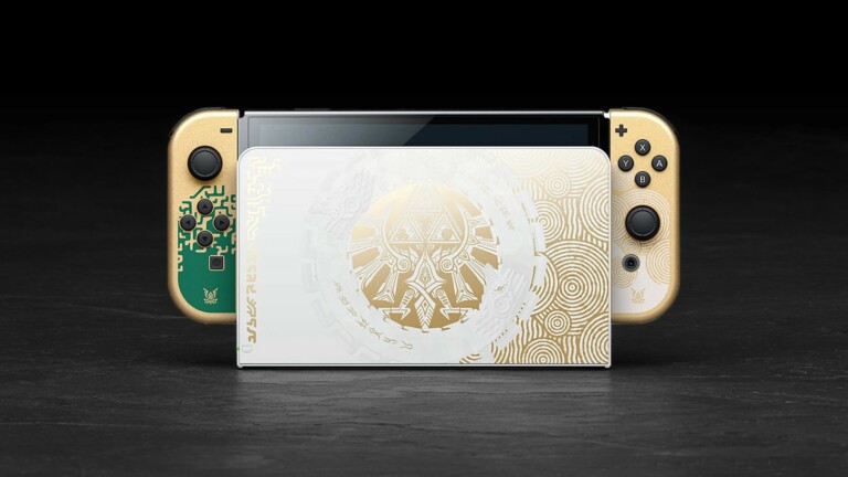 dbrand Clone of the Kingdom special edition console has metallic Joy-Con stickers